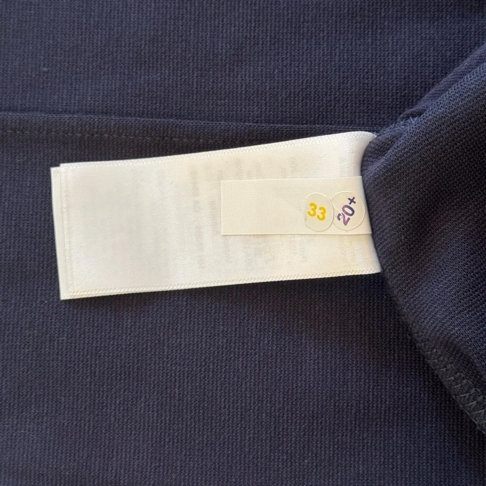 NWT J. Crew Navy Blue Pintuck Sweatpants L 1” seam separation in back easy fix